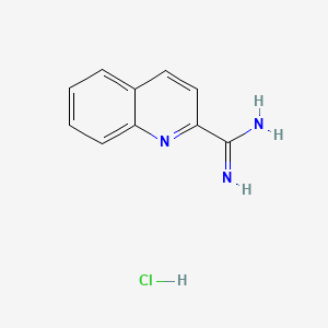 Quinoline-2-carboximidamide hydrochloride chemical structure (CAS 110177-05-4)