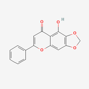 9-Hydroxy-6-phenyl-8H-[1,3]dioxolo[4,5-g]chromen-8-one chemical structure (CAS 110204-45-0)