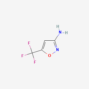5-(Trifluoromethyl)isoxazol-3-amine chemical structure (CAS 110234-43-0)