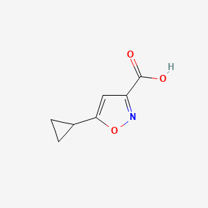 5-Cyclopropylisoxazole-3-carboxylic acid chemical structure (CAS 110256-15-0)