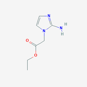 Ethyl 2-(2-amino-1H-imidazol-1-yl)acetate chemical structure (CAS 110295-88-0)