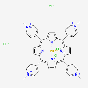 {4,4',4'',4'''-(5,10,15,20-Porphyrintetrayl-κ2N21,N23)tetrakis[1-methylpyridiniumato(2-)]}palladium(4+) tetrachloride chemical structure (CAS 110314-07-3)