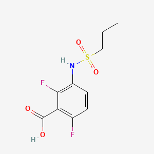2,6-Difluoro-3-(propylsulfonamido)benzoic acid chemical structure (CAS 1103234-56-5)