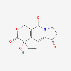 (S)-4-Ethyl-4-hydroxy-7,8-dihydro-1H-pyrano[3,4-f]indolizine-3,6,10(4H)-trione chemical structure (CAS 110351-94-5)