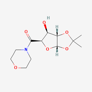 ((3AS,5R,6S,6aS)-6-hydroxy-2,2-dimethyltetrahydrofuro[2,3-d][1,3]dioxol-5-yl)(morpholino)methanone chemical structure (CAS 1103738-19-7)