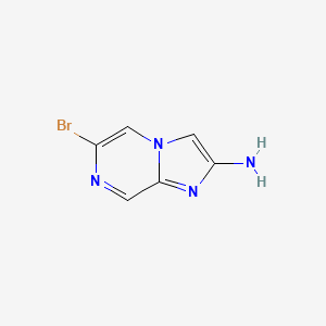 6-Bromoimidazo[1,2-a]pyrazin-2-amine chemical structure (CAS 1103861-38-6)