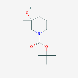 tert-Butyl 3-hydroxy-3-methylpiperidine-1-carboxylate chemical structure (CAS 1104083-27-3)