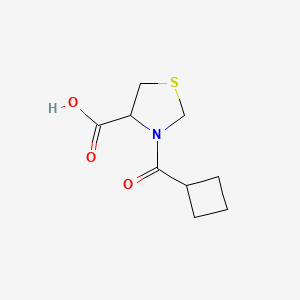 3-Cyclobutanecarbonyl-1,3-thiazolidine-4-carboxylic acid chemical structure (CAS 1104473-32-6)
