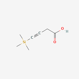 4-(Trimethylsilyl)but-3-ynoic acid chemical structure (CAS 110469-24-4)