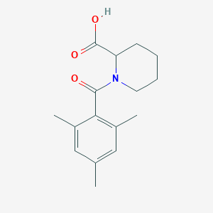 1-(2,4,6-Trimethylbenzoyl)piperidine-2-carboxylic acid chemical structure (CAS 1104784-04-4)