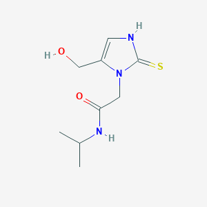 2-(5-(Hydroxymethyl)-2-mercapto-1H-imidazol-1-yl)-N-isopropylacetamide chemical structure (CAS 1105191-55-6)