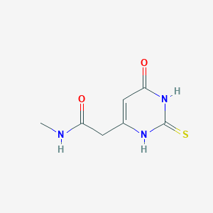 2-(2-Mercapto-6-oxo-1,6-dihydropyrimidin-4-yl)-N-methylacetamide chemical structure (CAS 1105191-77-2)