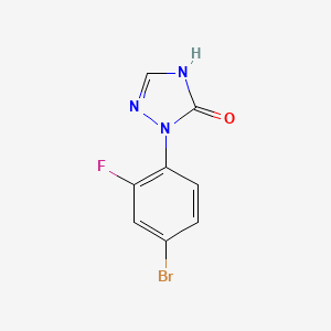 2-(4-Bromo-2-fluorophenyl)-2,4-dihydro-3H-1,2,4-triazol-3-one chemical structure (CAS 1105193-25-6)