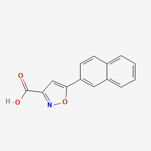 5-(Naphthalen-2-yl)isoxazole-3-carboxylic acid chemical structure (CAS 1105193-46-1)