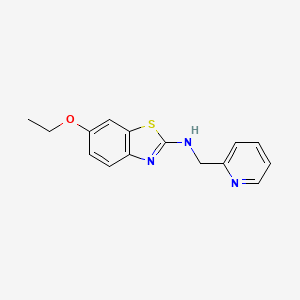 6-ethoxy-N-(pyridin-2-ylmethyl)-1,3-benzothiazol-2-amine chemical structure (CAS 1105194-96-4)