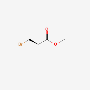 (R)-Methyl 3-bromo-2-methylpropanoate chemical structure (CAS 110556-33-7)