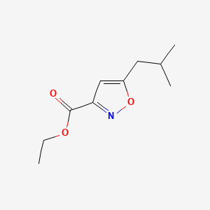 Ethyl 5-isobutylisoxazole-3-carboxylate chemical structure (CAS 110578-27-3)