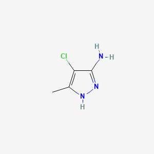 4-Chloro-5-methyl-1H-pyrazol-3-amine chemical structure (CAS 110580-44-4)
