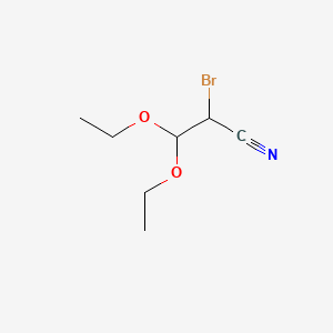 2-Bromo-3,3-diethoxypropanenitrile chemical structure (CAS 110596-10-6)