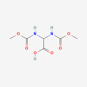 2,2-Bis((methoxycarbonyl)amino)acetic acid chemical structure (CAS 110599-27-4)