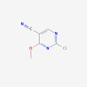 2-Chloro-4-methoxypyrimidine-5-carbonitrile chemical structure (CAS 1106295-93-5)