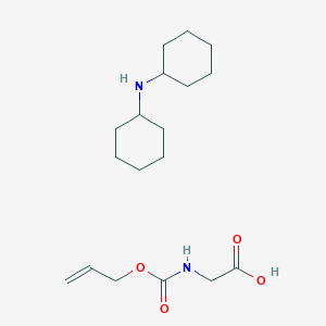 Dicyclohexylamine 2-(((allyloxy)carbonyl)amino)acetate chemical structure (CAS 110637-40-6)