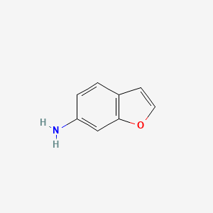 1-Benzofuran-6-amine chemical structure (CAS 110677-54-8)