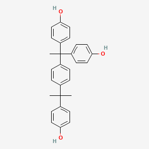 4,4'-(1-(4-(2-(4-Hydroxyphenyl)propan-2-yl)phenyl)ethane-1,1-diyl)diphenol chemical structure (CAS 110726-28-8)