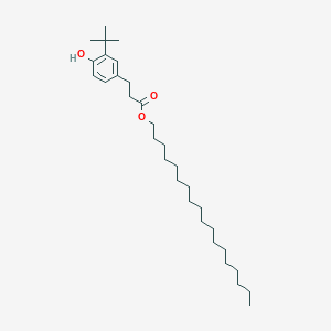 Octadecyl 3-(3-(tert-butyl)-4-hydroxyphenyl)propanoate chemical structure (CAS 110729-26-5)