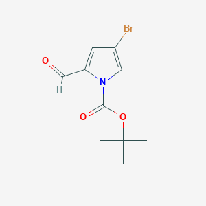 tert-Butyl 4-bromo-2-formyl-1H-pyrrole-1-carboxylate chemical structure (CAS 1107645-06-6)