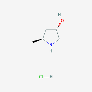 (3S,5S)-5-Methylpyrrolidin-3-ol hydrochloride chemical structure (CAS 1107658-77-4)