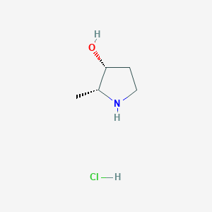(2R,3R)-2-Methylpyrrolidin-3-ol hydrochloride chemical structure (CAS 1107659-80-2)
