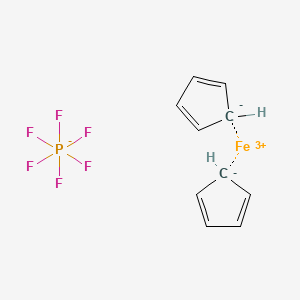 Ferrocenium hexafluorophosphate chemical structure (CAS 11077-24-0)