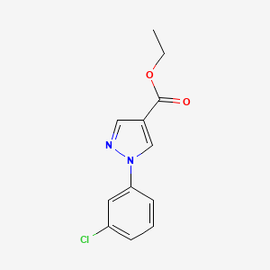 Ethyl 1-(3-chlorophenyl)-1H-pyrazole-4-carboxylate chemical structure (CAS 110821-32-4)