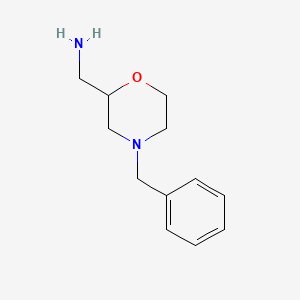 (4-Benzylmorpholin-2-yl)methanamine chemical structure (CAS 110859-47-7)