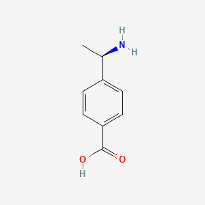 (R)-4-(1-Aminoethyl)benzoic acid chemical structure (CAS 1108683-66-4)