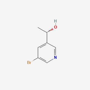 (S)-1-(5-Bromopyridin-3-yl)ethan-1-ol chemical structure (CAS 1108727-07-6)