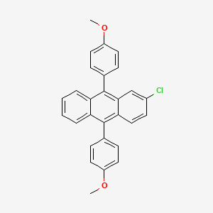 9,10-Bis(4-methoxyphenyl)-2-chloroanthracene chemical structure (CAS 110904-87-5)