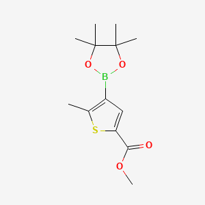 Methyl 5-methyl-4-(4,4,5,5-tetramethyl-1,3,2-dioxaborolan-2-yl)thiophene-2-carboxylate chemical structure (CAS 1109284-49-2)