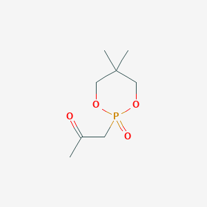 1-(5,5-Dimethyl-2-oxido-1,3,2-dioxaphosphinan-2-yl)propan-2-one chemical structure (CAS 111011-80-4)