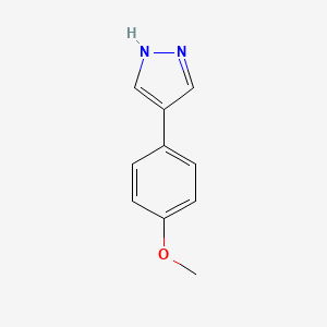 4-(4-Methoxyphenyl)-1H-pyrazole chemical structure (CAS 111016-45-6)
