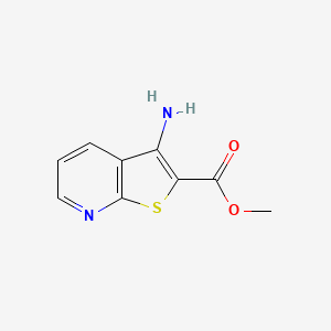 Methyl 3-aminothieno[2,3-b]pyridine-2-carboxylate chemical structure (CAS 111042-89-8)
