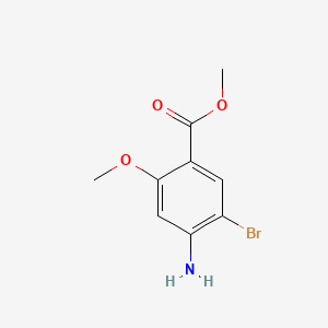 Methyl 4-amino-5-bromo-2-methoxybenzoate chemical structure (CAS 111049-68-4)