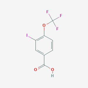 3-Iodo-4-(trifluoromethoxy)benzoic acid chemical structure (CAS 1110709-70-0)