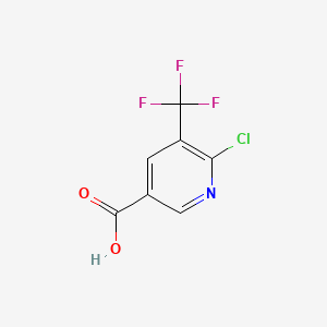 6-Chloro-5-(trifluoromethyl)nicotinic acid chemical structure (CAS 1110782-41-6)