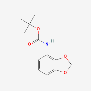 tert-Butyl benzo[d][1,3]dioxol-4-ylcarbamate chemical structure (CAS 111081-10-8)
