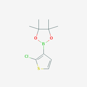 2-(2-Chlorothiophen-3-yl)-4,4,5,5-tetramethyl-1,3,2-dioxaborolane chemical structure (CAS 1111096-56-0)