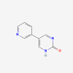 5-(Pyridin-3-yl)pyrimidin-2(1H)-one chemical structure (CAS 1111108-34-9)