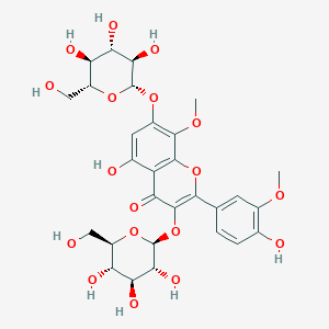Limocitrin 3,7-diglucoside chemical structure (CAS 111133-91-6)