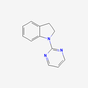 1-(Pyrimidin-2-yl)indoline chemical structure (CAS 1111530-87-0)